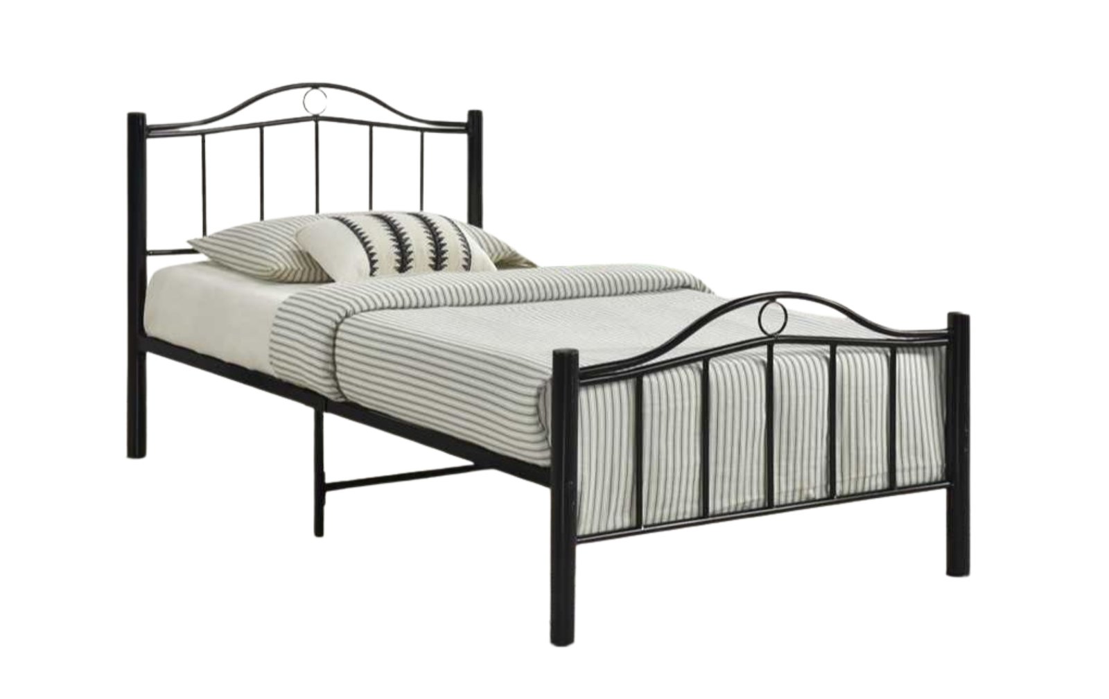 Black Metal Arched Twin Bed