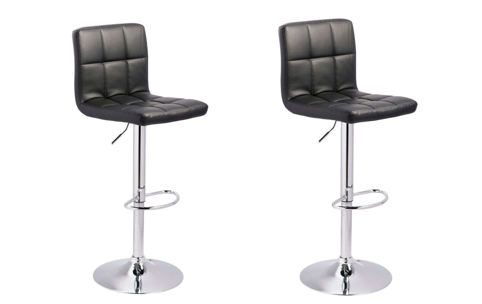 Bellatier Black Swivel Bar Stool Set of 2