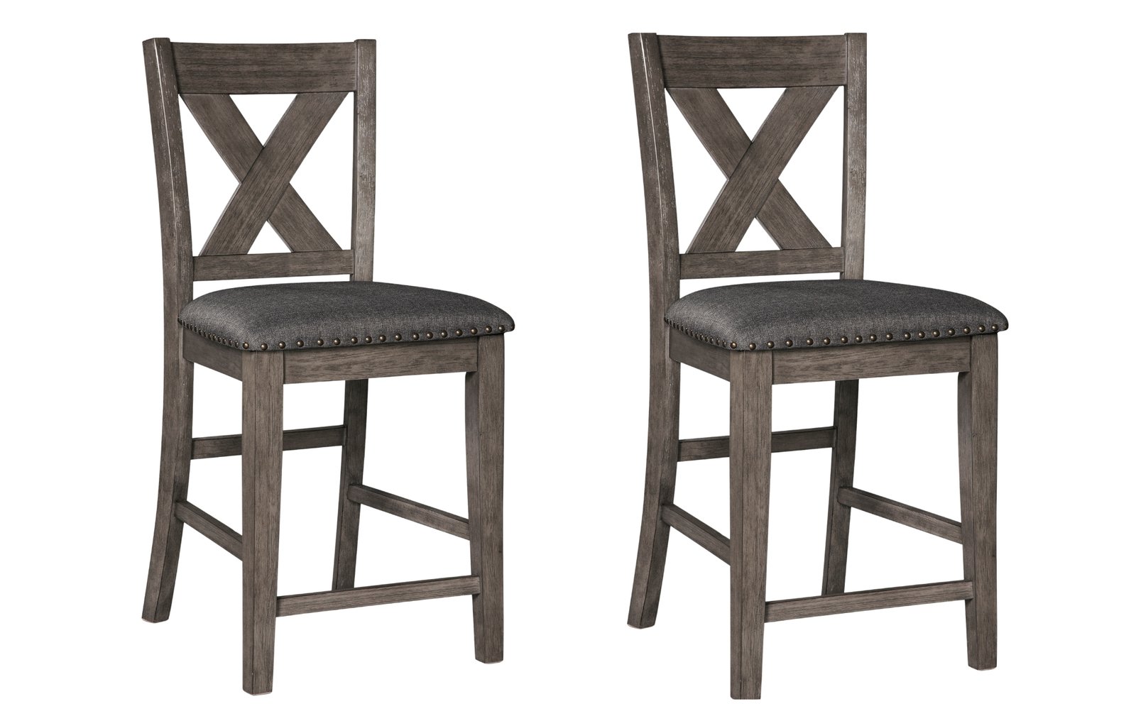 Caitbrook Gray Counter Height Dining Chair Set of 2