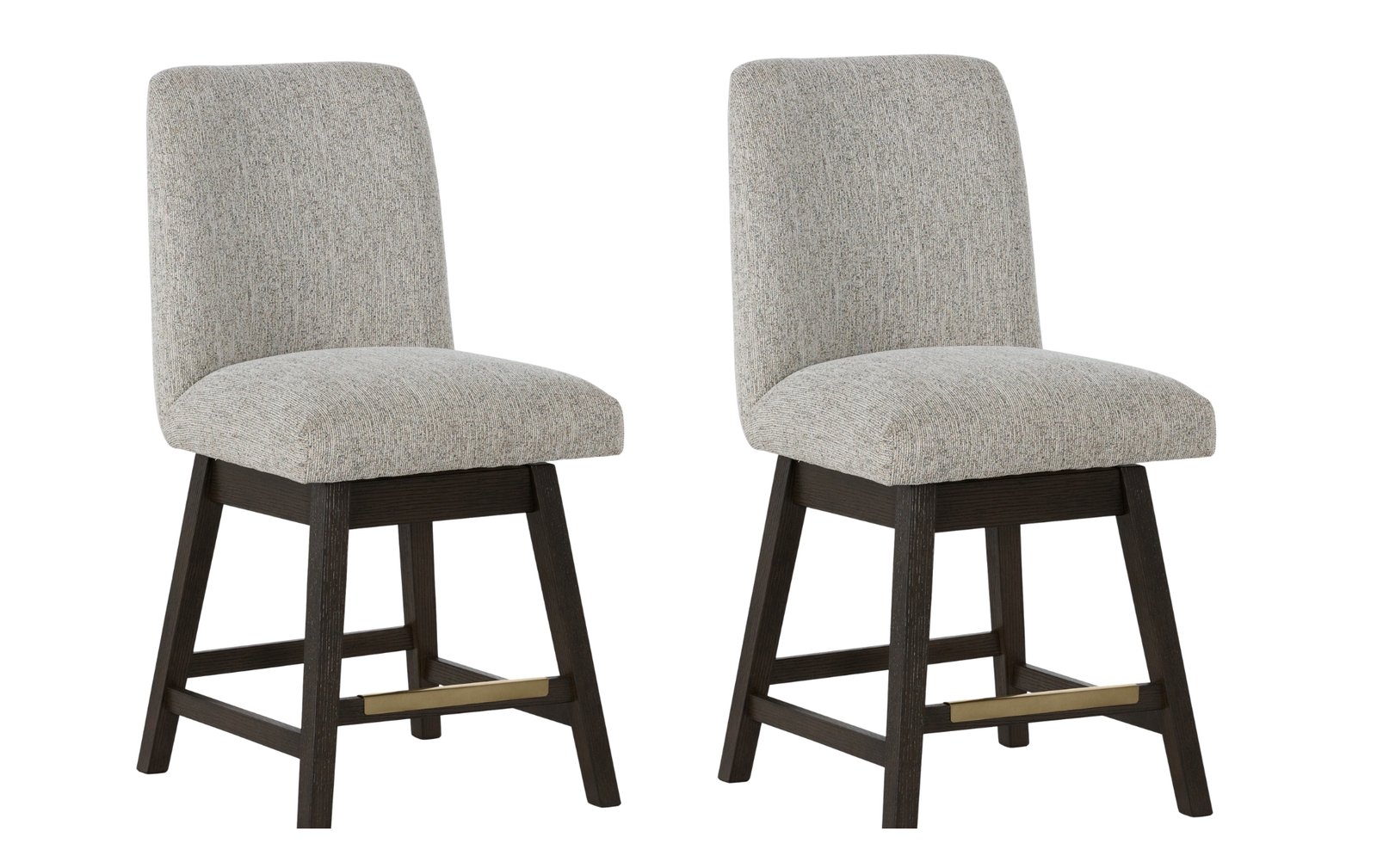 Burkhaus Gray Swivel Counter Height Dining Chair Set of 2