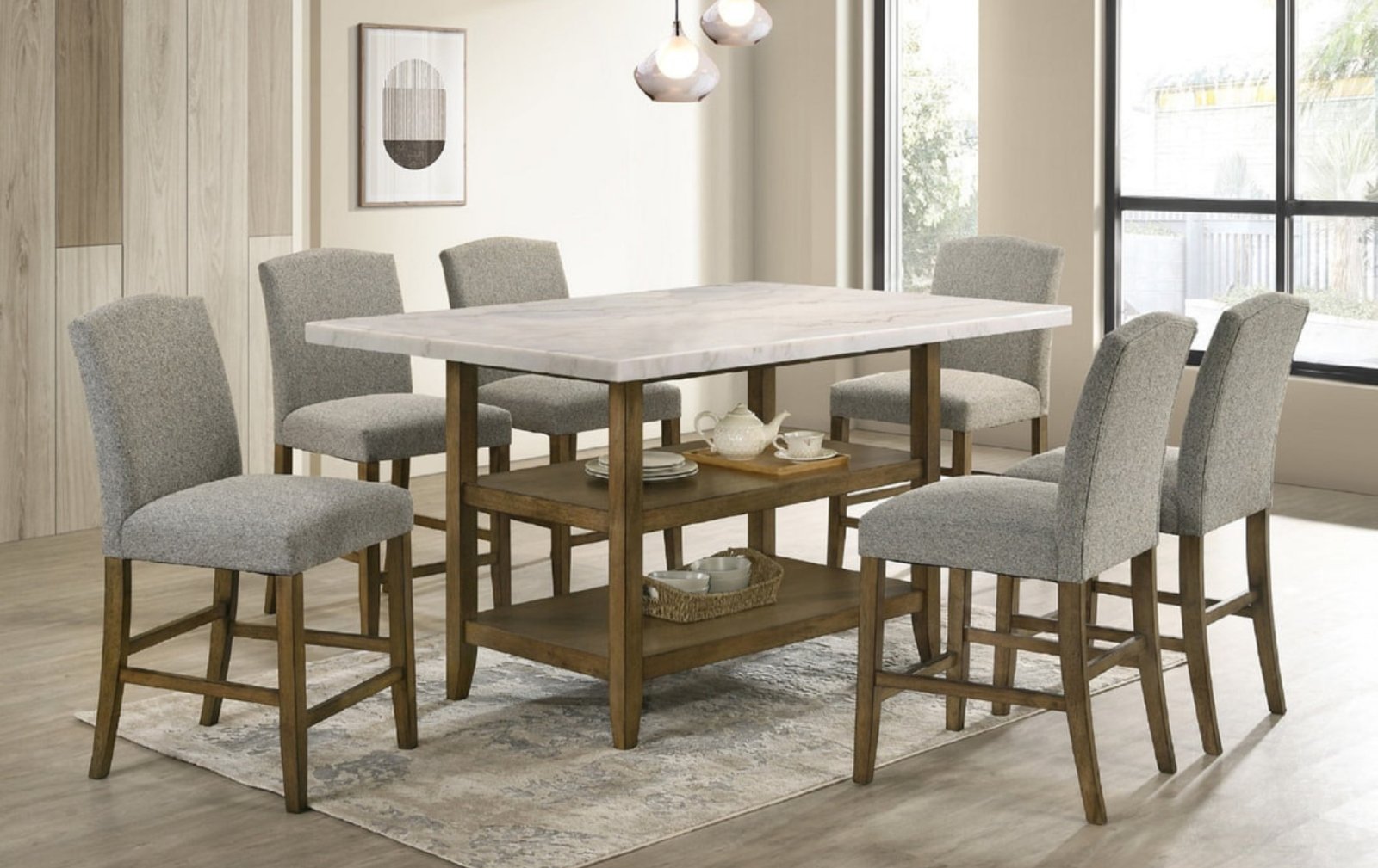 Lola Counter Height 7-Piece Dining Set