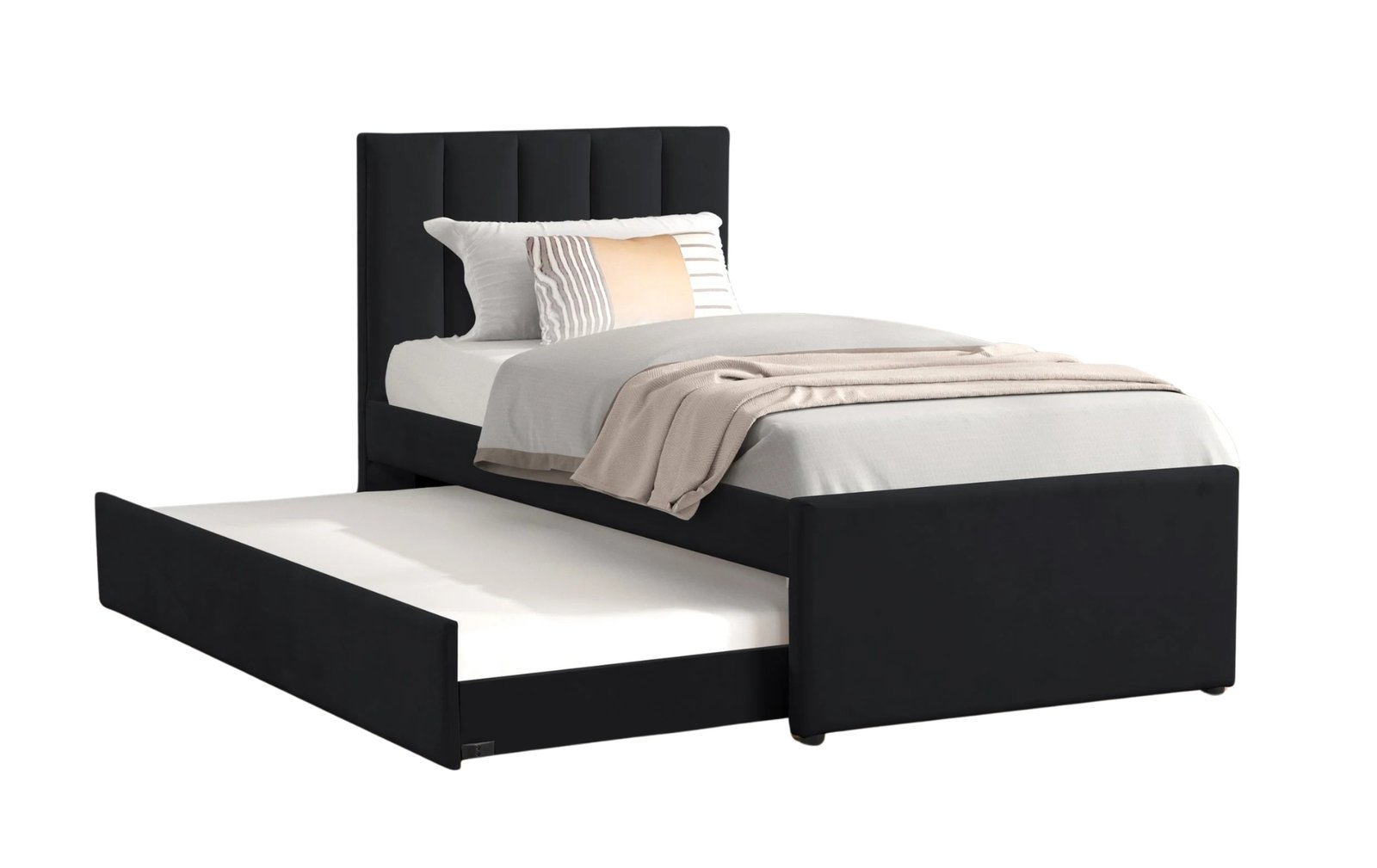 Maya Black Twin Trundle Bed